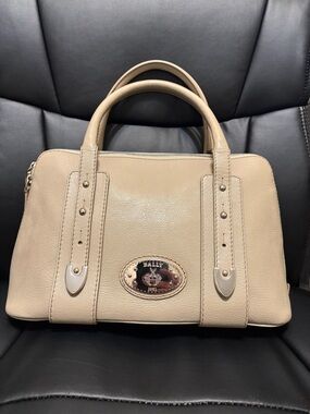 Bally Beige/Gray Top Handle/Shoulder Bag